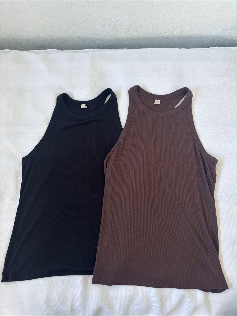 Ultralite Ribbed Tank Top Bundle of Two - Brown and Black -262sku